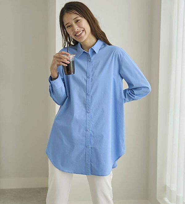 BELLUNA（ベルーナ）の「＜ＳＯＬＯＴＥＸ（Ｒ）＞ストレッチビッグシャツ（シャツ）」｜詳細画像