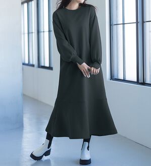 RANAN（ラナン）の「＜ＨＩＧＨ　ＳＰＥＣ＞毛玉になりにくい！ペプラムデザインワンピース（その他ワンピース）」｜詳細画像