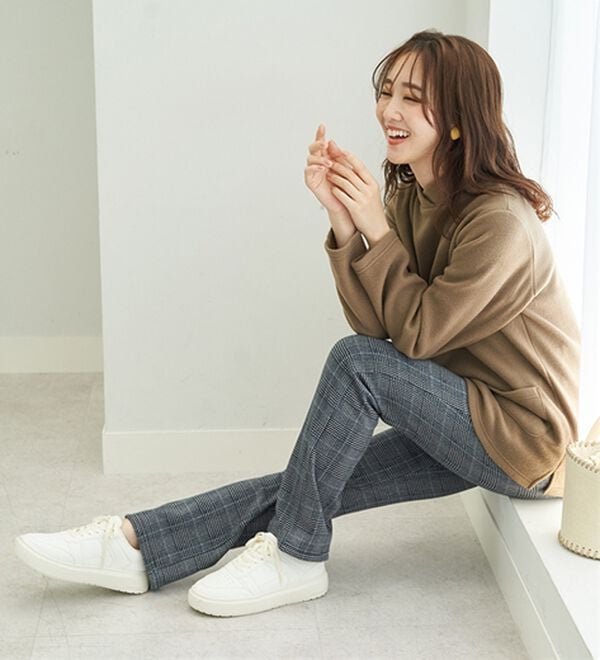 BELLUNA（ベルーナ）の「まるではく毛布！静電防止付裏ファーイージーパンツ（フルレングスパンツ）」｜詳細画像