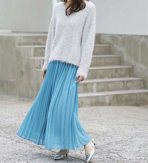 RANAN（ラナン）の「プリーツロングスカート（ロングスカート）」｜詳細画像