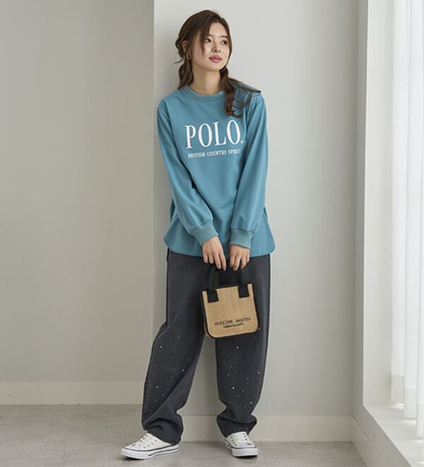 BELLUNA（ベルーナ）の「【ＰＯＬＯ　ＢＣＳ】ミニ裏毛素材デザイントップス（カットソー）」｜詳細画像