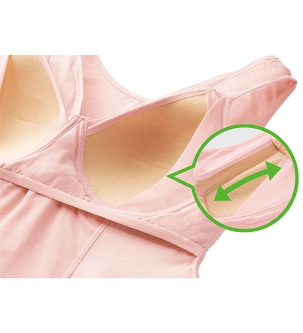 「【３色組】ノンワイヤーなのに綺麗見えカップ付インナー（肌着・インナーウェア）」｜詳細画像