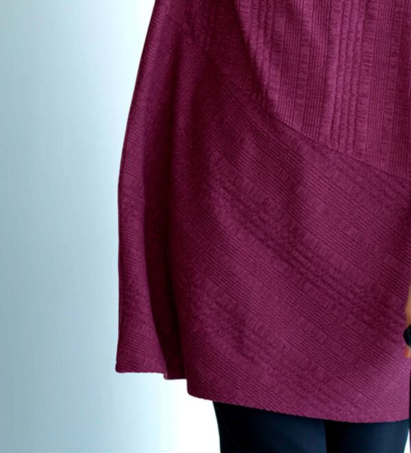 BELLUNA（ベルーナ）の「杢調ランダムテレコ切替チュニック（チュニック）」｜詳細画像