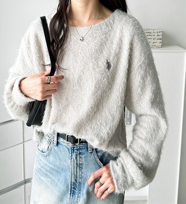 GeeRA（ジーラ）の「【U.S. POLO ASSN.】シャギーニットソートップス（ニット・セーター）」｜詳細画像