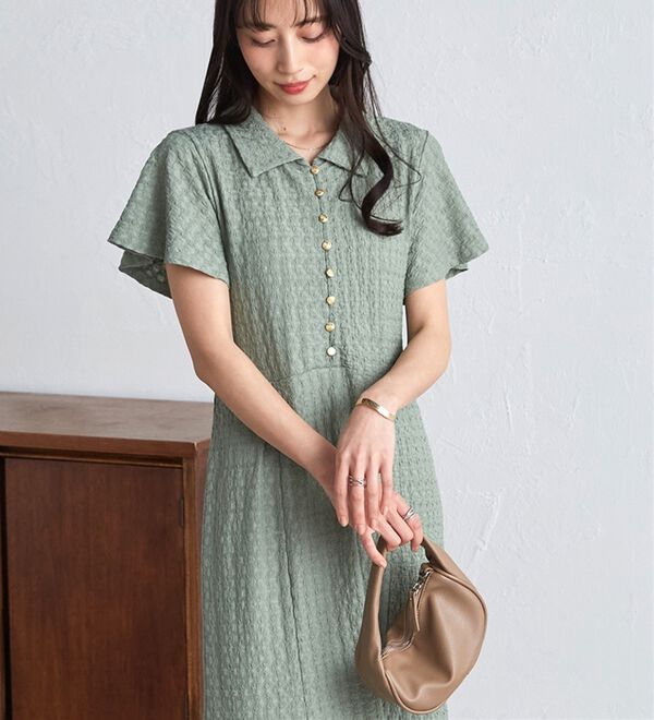 RANAN（ラナン）の「フレアスリーブマーメードポロワンピ（その他ワンピース）」｜詳細画像