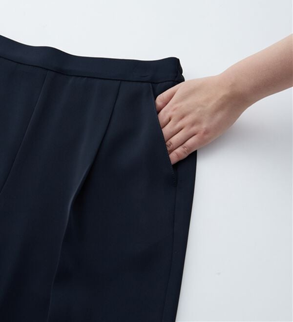 RANAN（ラナン）の「【２点セット】洗える！バックパール調ペプラムチュニックセットアップ（パンツスーツ）」｜詳細画像