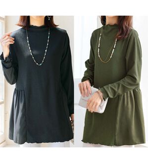 ルフラン（ルフラン）の「【２色組】楊柳切替チュニック（チュニック）」｜詳細画像