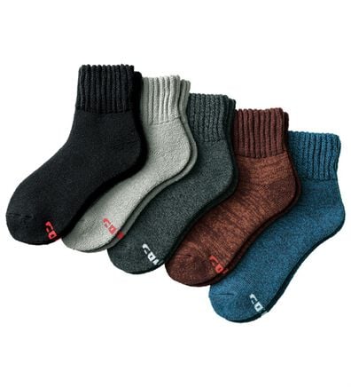 「【５足組】＜ホカロン＞まるで毛布！ふわふわ裏起毛ソックス（メンズ靴下・タイツ）」