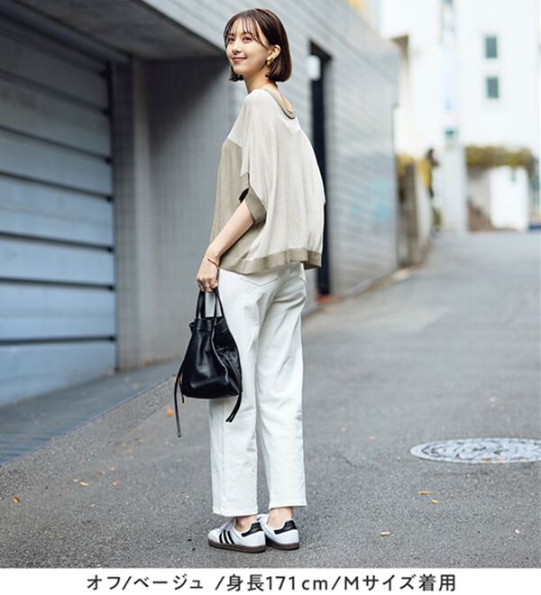 Viola e Viola（ヴィオラ エ ヴィオラ）の「カットソーより涼やか！シアードルマンニット（ニット・セーター）」｜詳細画像