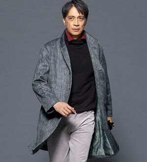 「＜デービッド　ヒックス＞上品さに差をつけるツイード調エレガンスコート（メンズコート）」｜グレーチェック