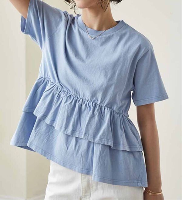 RANAN（ラナン）の「ピグメントフリルトップス（カットソー）」｜詳細画像