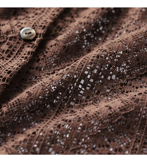 GeeRA（ジーラ）の「衿付レースシャツ（シャツ）」｜詳細画像