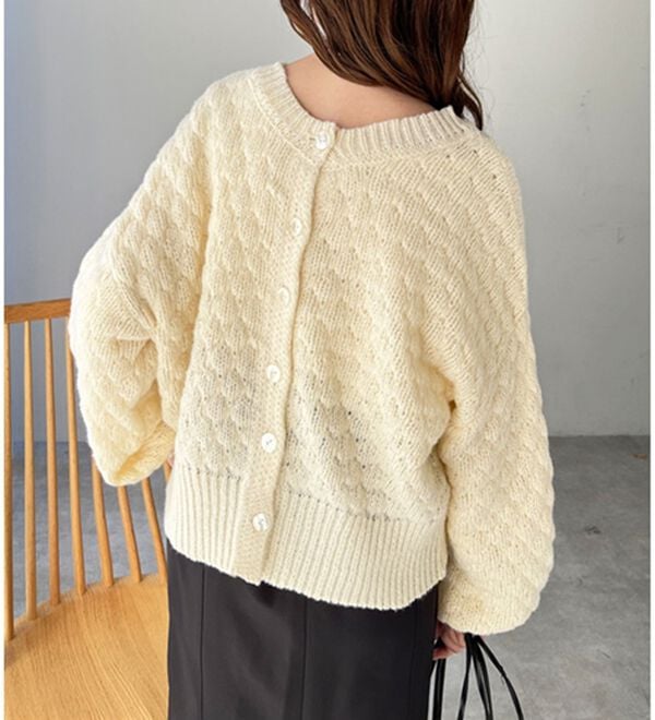 ポコポコケーブル編ニットカーディガン - ベルーナ【公式】