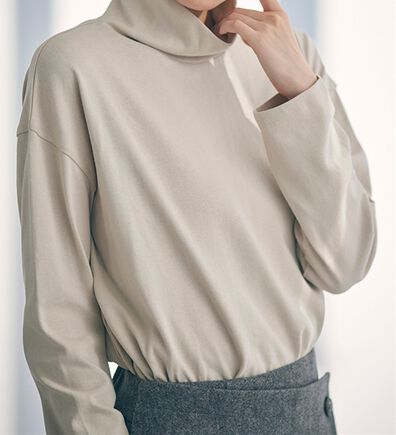 RANAN（ラナン）の「＜ＢＣ＞綿１００％&times;吸湿発熱！あったかタートルネック（カットソー）」