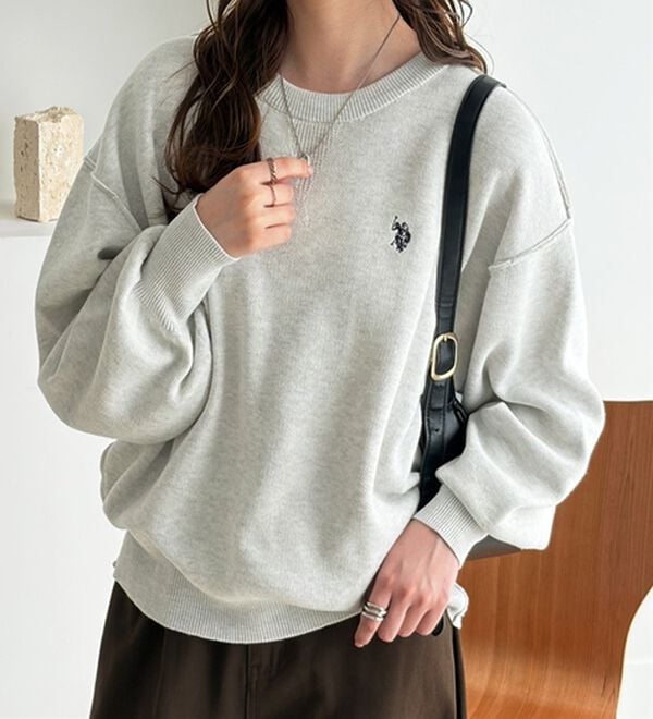 GeeRA（ジーラ）の「【U.S. POLO ASSN.】スウェットライクニット（ニット・セーター）」｜詳細画像