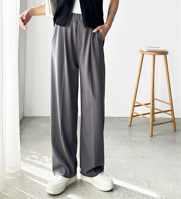 美脚魅せタックワイドスラックスパンツ - ベルーナ【公式】