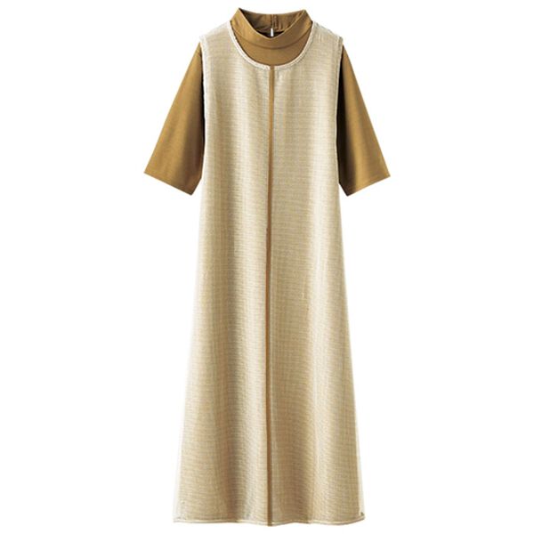 BELLUNA（ベルーナ）の「メッシュベスト付ロングワンピース（ロングワンピース）」｜詳細画像