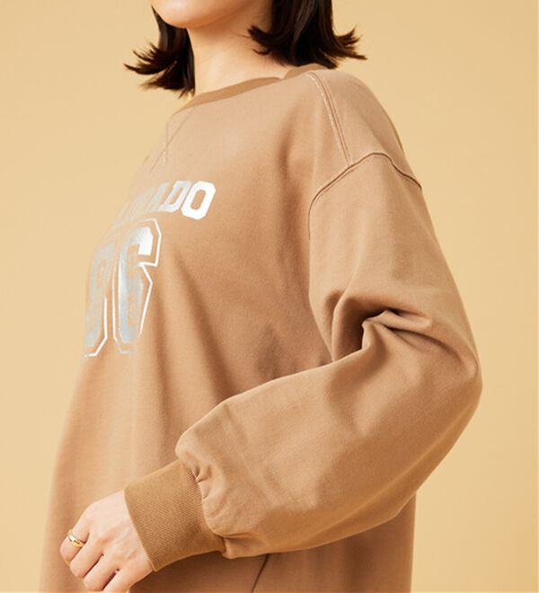 BELLUNA（ベルーナ）の「箔プリントロゴデザインプルオーバー（カットソー）」｜詳細画像