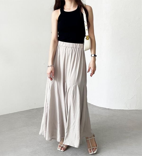 GeeRA（ジーラ）の「切替フレアーロングスカート（ロングスカート）」｜詳細画像