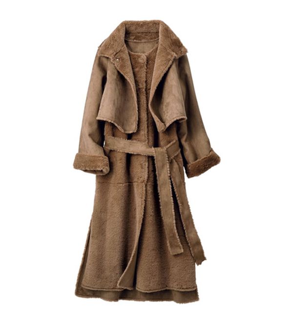 VINNO（ヴィノ）の「マルチウェイフェイクムートンファーコート（ロングコート）」｜詳細画像