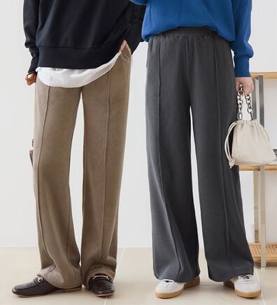 Viola e Viola（ヴィオラ エ ヴィオラ）の「【シルエット追加】毛布のような温かさ　楽ぽか裏ファーパンツ（フルレングスパンツ）」