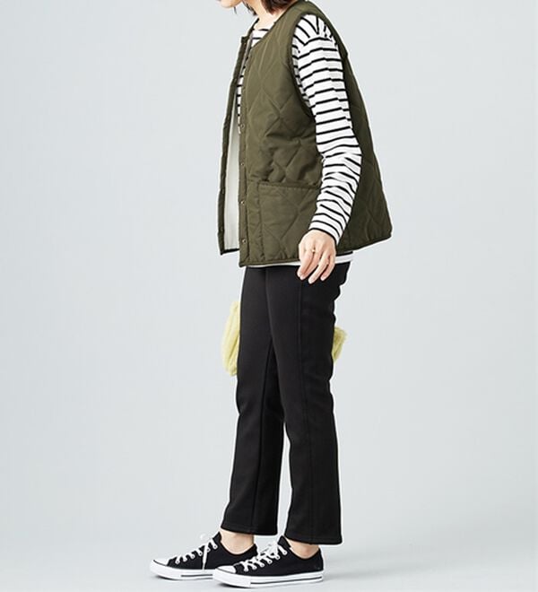 BELLUNA（ベルーナ）の「【洗える！】裏ファー素材中わたキルトベスト（ベスト）」｜詳細画像