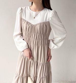 GeeRA（ジーラ）の「オケージョンにも対応！コルセット風デザインワンピ（その他ワンピース）」｜詳細画像