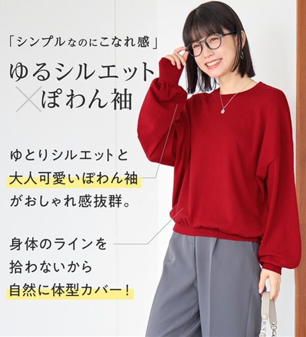 Viola e Viola（ヴィオラ エ ヴィオラ）の「【洗えるニット】着回し力抜群！秋から着られるシンプルニットトップス（ニット・セーター）」｜詳細画像