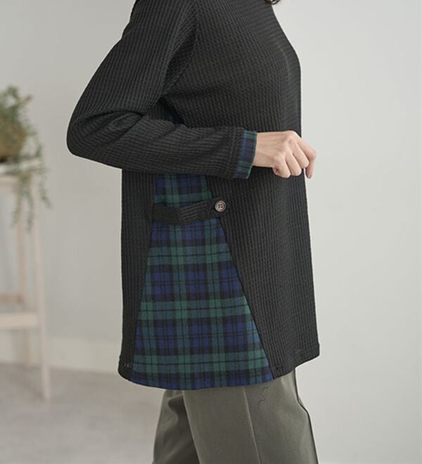 BELLUNA（ベルーナ）の「異素材重ね着風チュニック（チュニック）」｜詳細画像