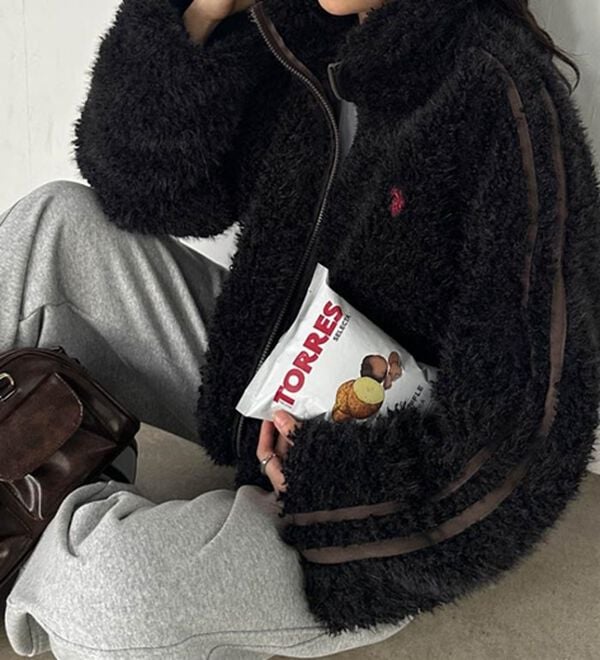 RANAN（ラナン）の「＜U.S.POLO ASSN.＞刺繍ボアブルゾン（ブルゾン）」｜詳細画像