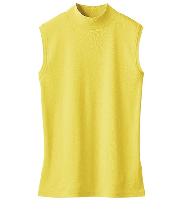 LAVIENNE（ラヴィエンヌ）の「【医師オススメ】ＵＶカット綿１００％スリーブレスハイネックプルオーバー＜カラフルコットン＞（肌着・インナーウェア）」｜詳細画像