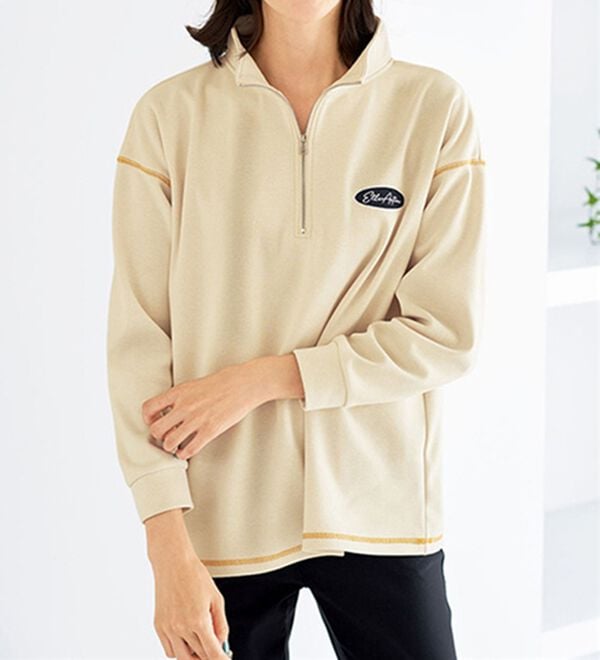 ELLE Active＞ハーフジッププルオーバー - ベルーナ