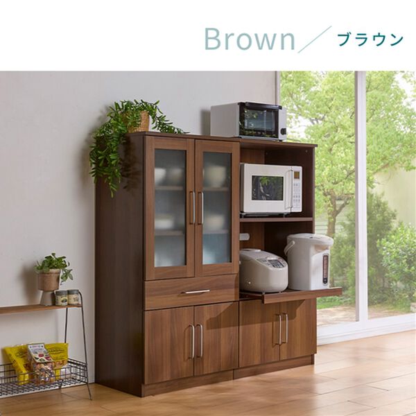 iellio（イエリオ）の「コンパクトキッチン収納シリーズ＜キッチンボード・食器棚・家電収納＞（リビング収納）」｜詳細画像