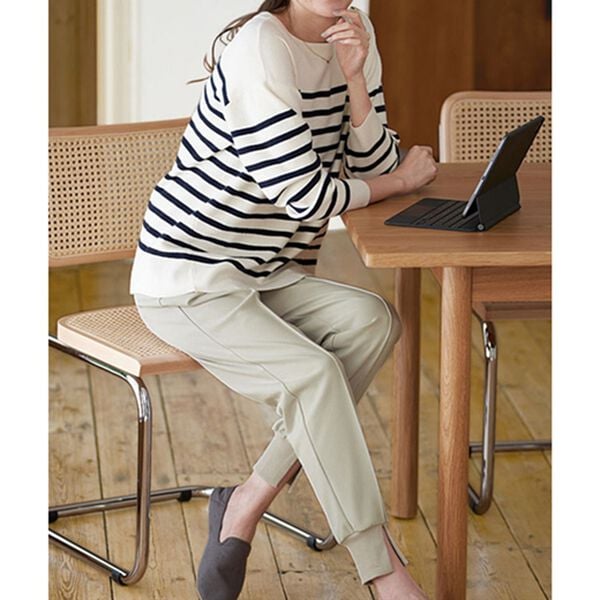 BELLUNA（ベルーナ）の「家でも外でも楽ちん裾リブパンツ（フルレングスパンツ）」｜詳細画像