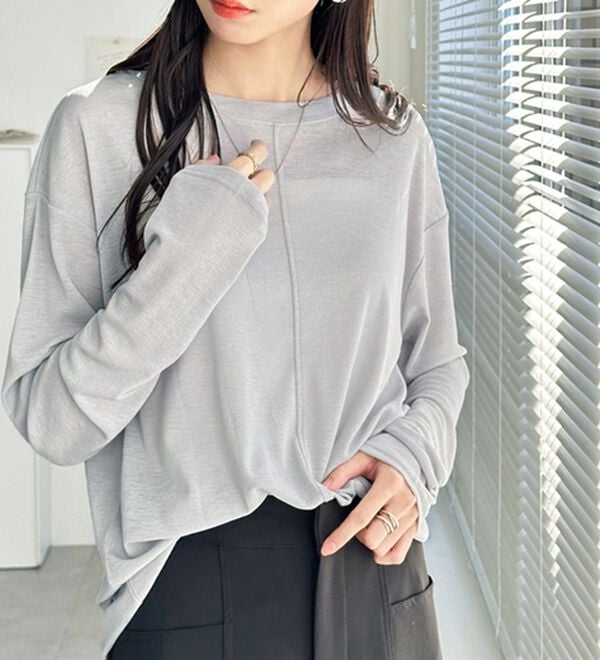 GeeRA（ジーラ）の「着回し自在！スラブシアートップス（カットソー）」｜詳細画像