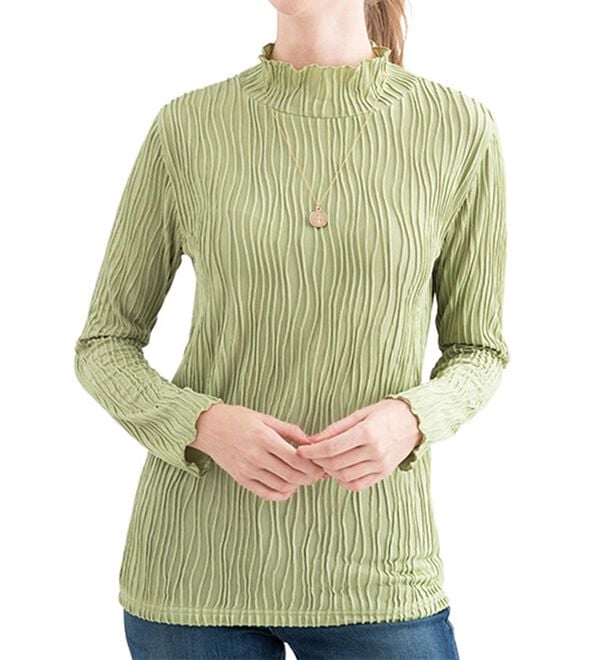 「【３色組】重ね着を楽しむメロウジャカードインナー（肌着・インナーウェア）」｜詳細画像