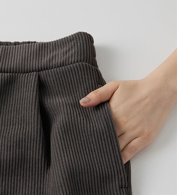 RANAN（ラナン）の「あったか裏ベロアニットコールフレアパンツ（フルレングスパンツ）」｜詳細画像