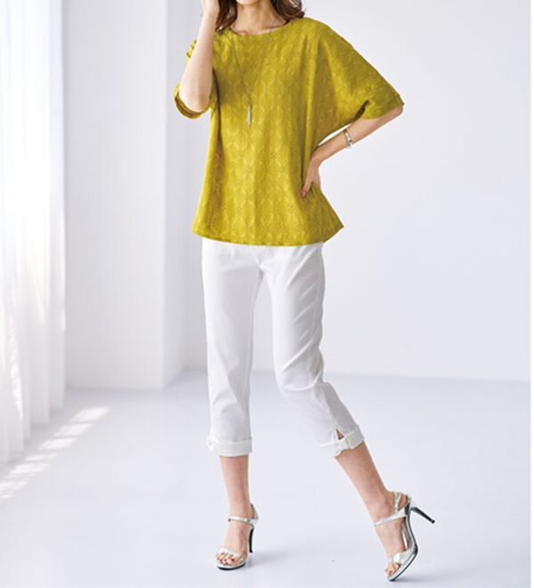 BELLUNA（ベルーナ）の「総レース素材ドルマンプルオーバー（カットソー）」｜詳細画像