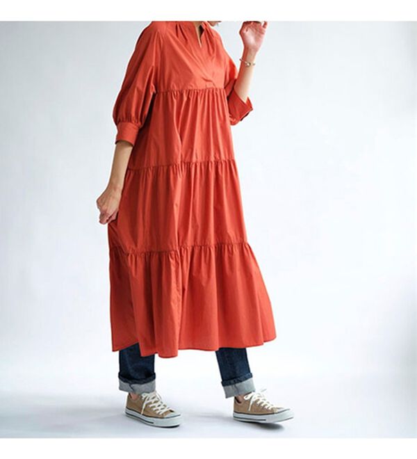 BELLUNA（ベルーナ）の「快適！はっ水加工ティアードワンピース（その他ワンピース）」｜詳細画像