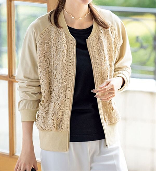 ルフラン（ルフラン）の「華やかレースブルゾン（ブルゾン）」｜詳細画像