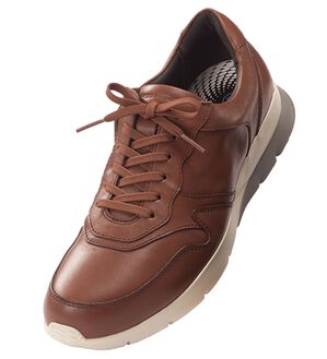 「＜リーガルウォーカー＞弾むような履き心地！レザーウォーキングシューズ（メンズスニーカー）」｜ブラウン