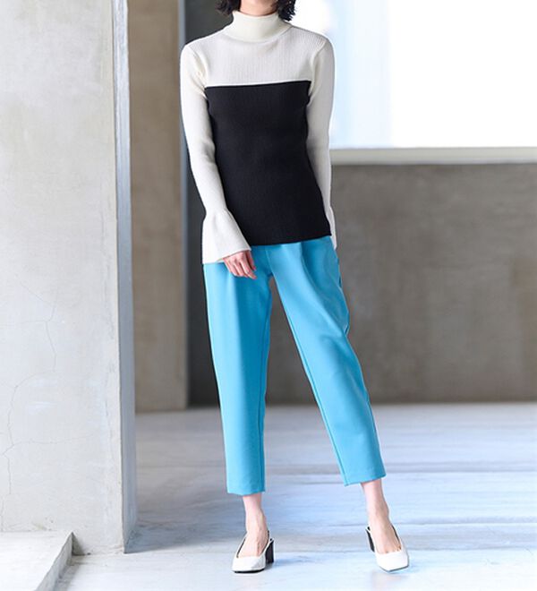 RANAN（ラナン）の「＜ムースタッチ＞洗える！バイカラータートルリブニット（ニット・セーター）」｜詳細画像