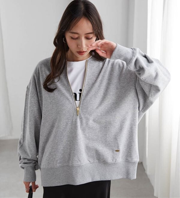 RANAN（ラナン）の「フロントハーフジップスウェット（トレーナー・スウェット）」｜詳細画像