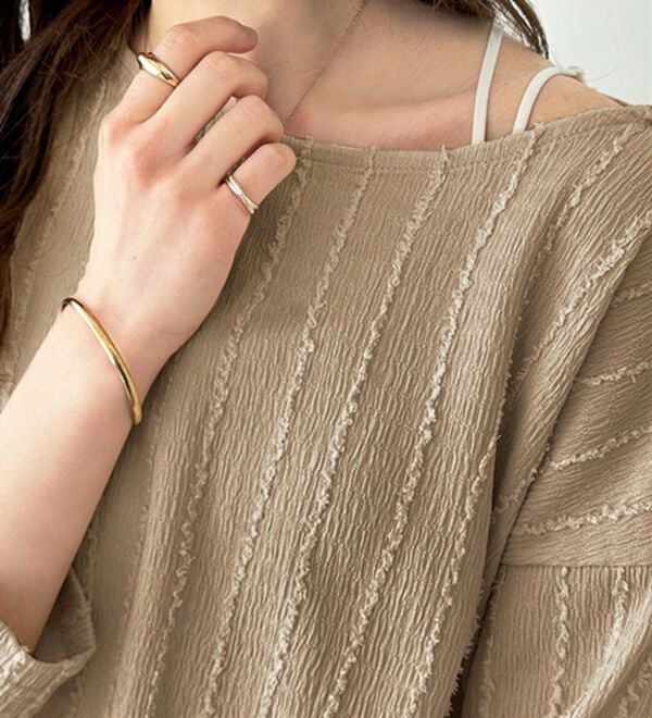 GeeRA（ジーラ）の「シャギージャカードボートネックカットソー（カットソー）」｜詳細画像