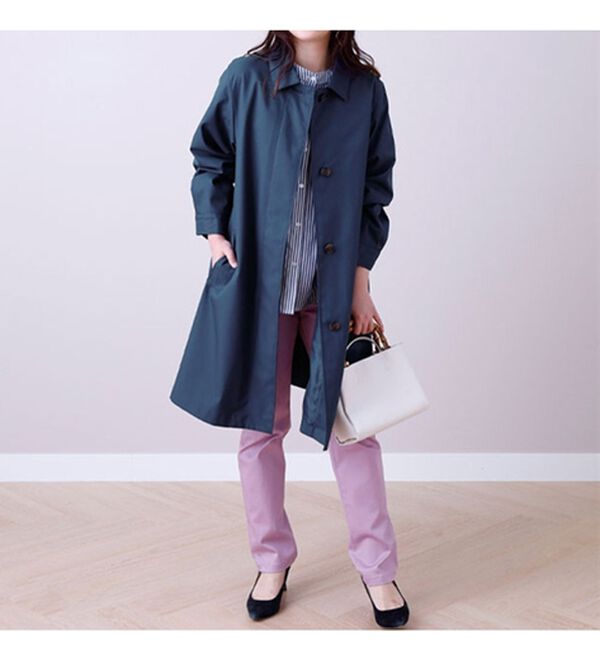 BELLUNA（ベルーナ）の「防風仕様ステンカラーコート（ロングコート）」｜詳細画像