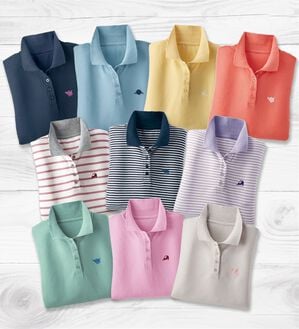 BELLUNA（ベルーナ）の「【多機能満載！】綿混素材かのこデザイン7分袖ポロシャツ（ポロシャツ）」｜詳細画像