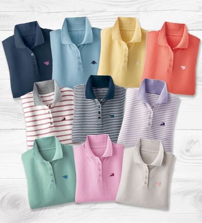 BELLUNA（ベルーナ）の「【多機能満載！】綿混素材かのこデザイン7分袖ポロシャツ（ポロシャツ）」