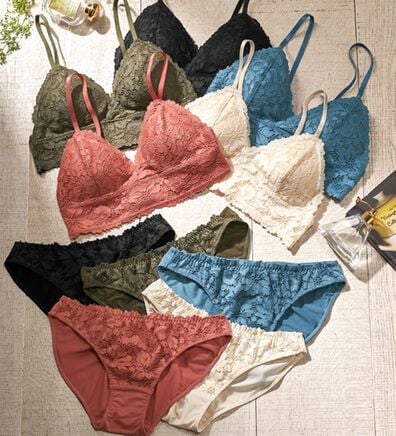 YU'NOW（ユナウ）の「レーシーブラレット＆ショーツセット（ブラジャー＆ショーツセット）」