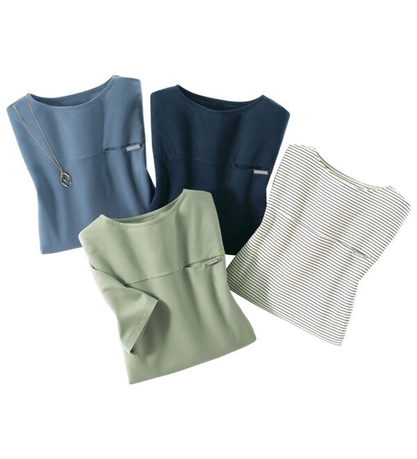 ルフラン（ルフラン）の「【４色組】きれいめ涼感プルオーバー（カットソー）」｜詳細画像