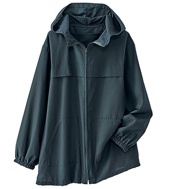 BELLUNA（ベルーナ）の「シアー素材ポケッタブルパーカー（パーカー）」｜ネイビー